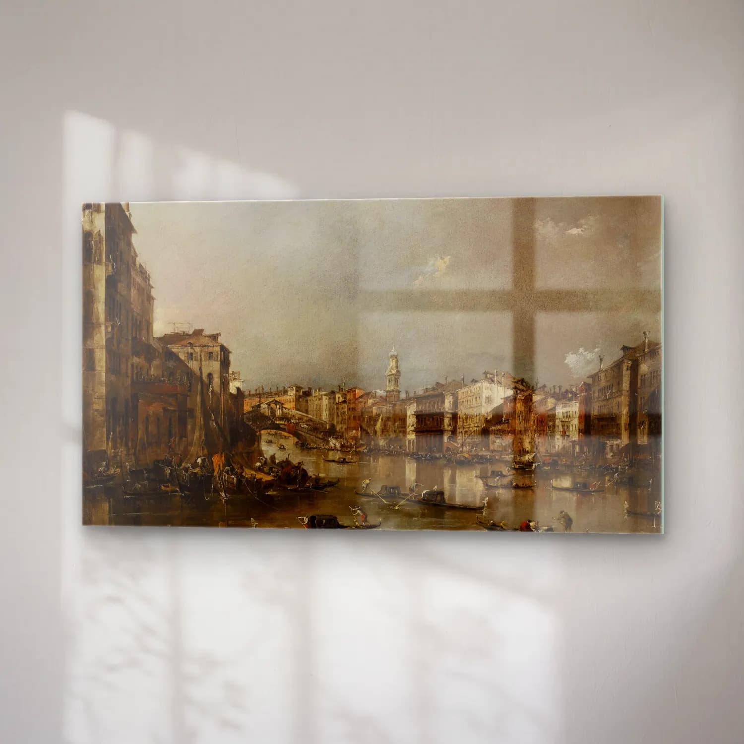Francesco Guardi – View up the Grand Canal toward the Rialto cam tablo — sağ açıdan görünüm