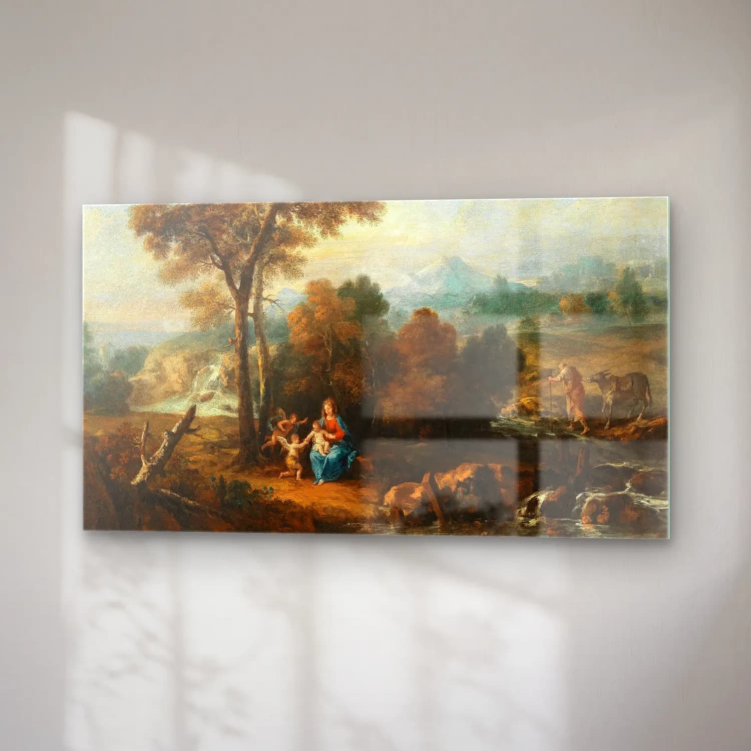 Francesco Zuccarelli – Landscape with the Rest on the Flight into Egypt cam tablo — sağ açıdan görünüm