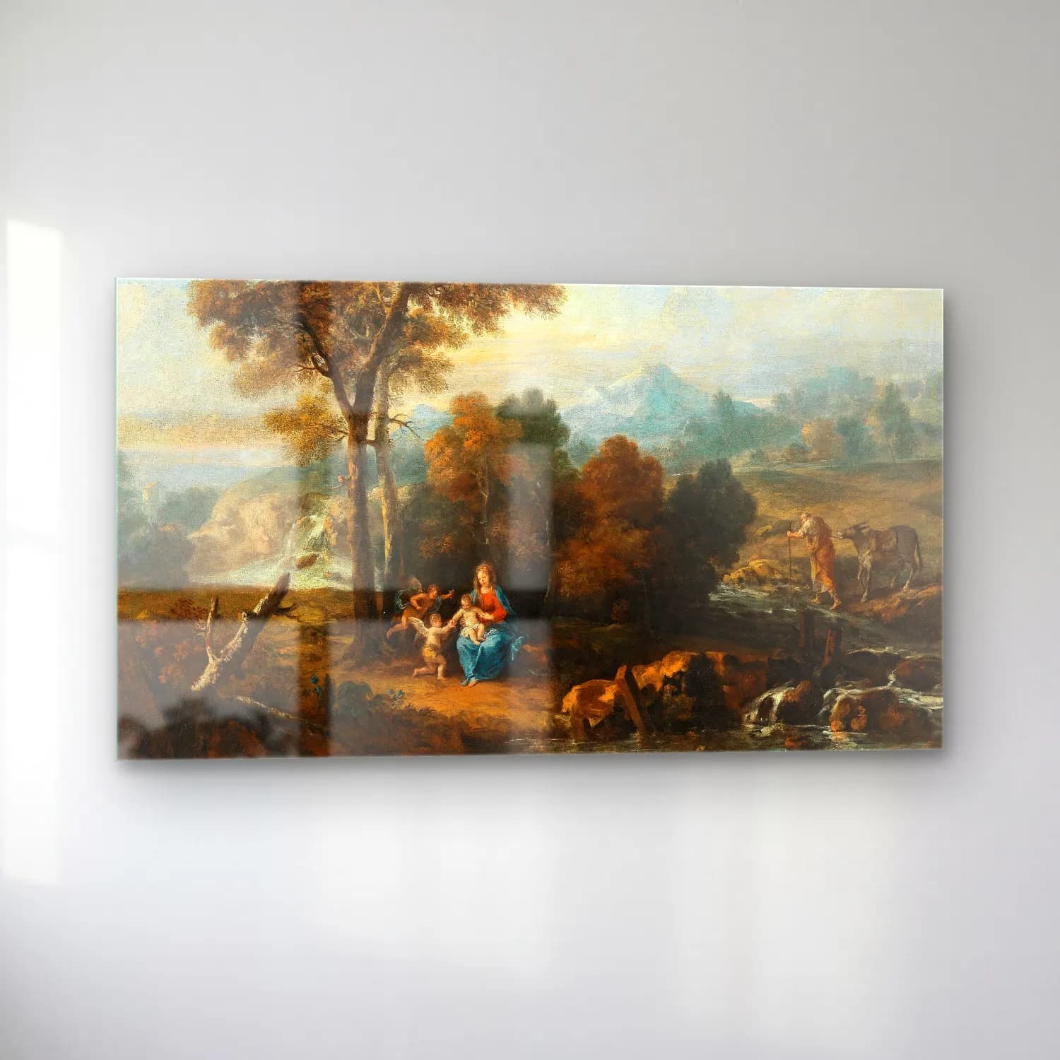 Francesco Zuccarelli – Landscape with the Rest on the Flight into Egypt cam tablo — sol açıdan görünüm