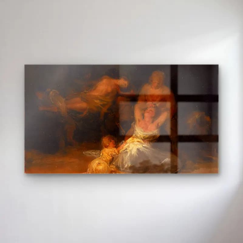 Francisco de Goya – Act of Violence against Two Women cam tablo — Francisco de Goya – Act of Violence against Two Women — yağlı boya mitolojik sahne
