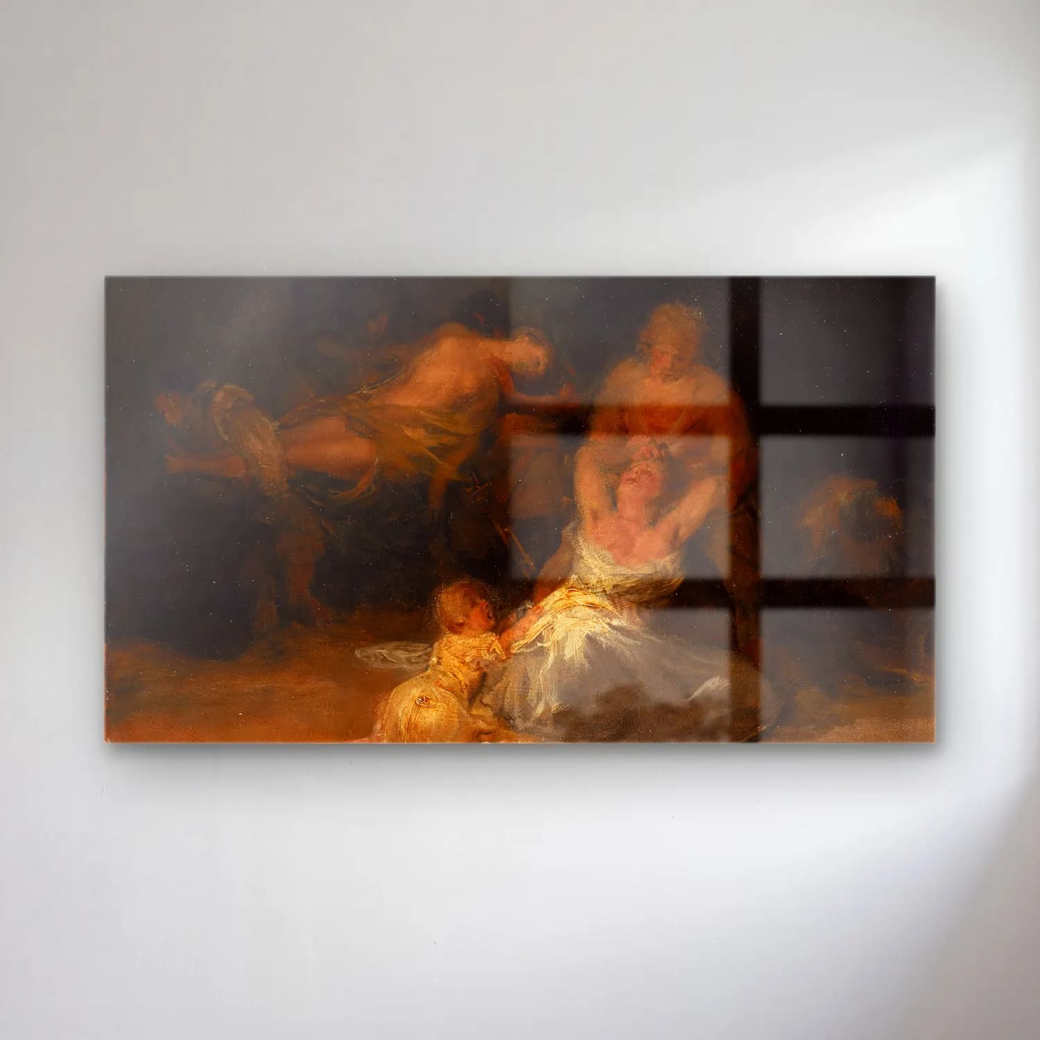Francisco de Goya – Act of Violence against Two Women cam tablo — Francisco de Goya – Act of Violence against Two Women — yağlı boya mitolojik sahne
