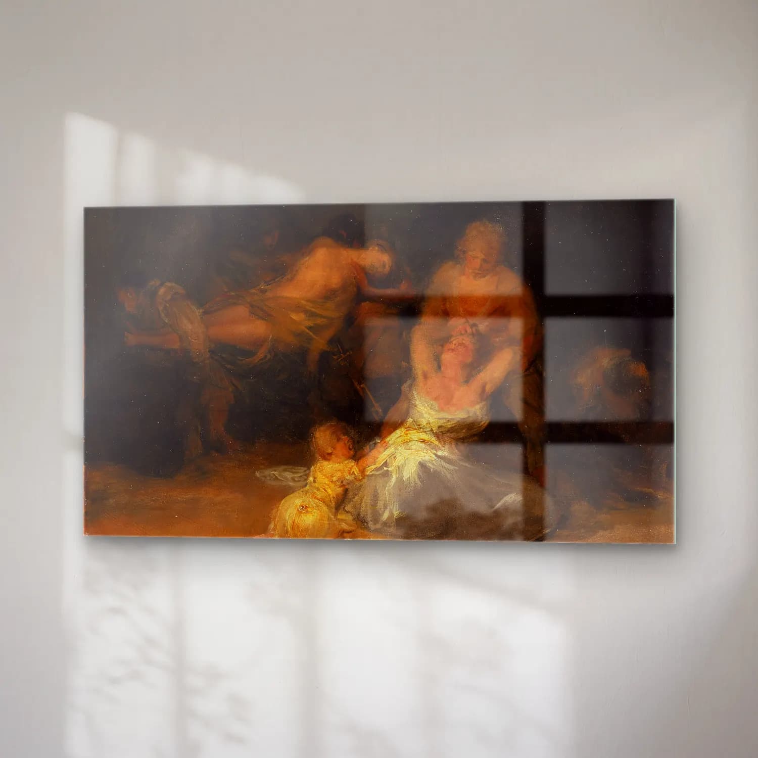 Francisco de Goya – Act of Violence against Two Women cam tablo — sağ açıdan görünüm