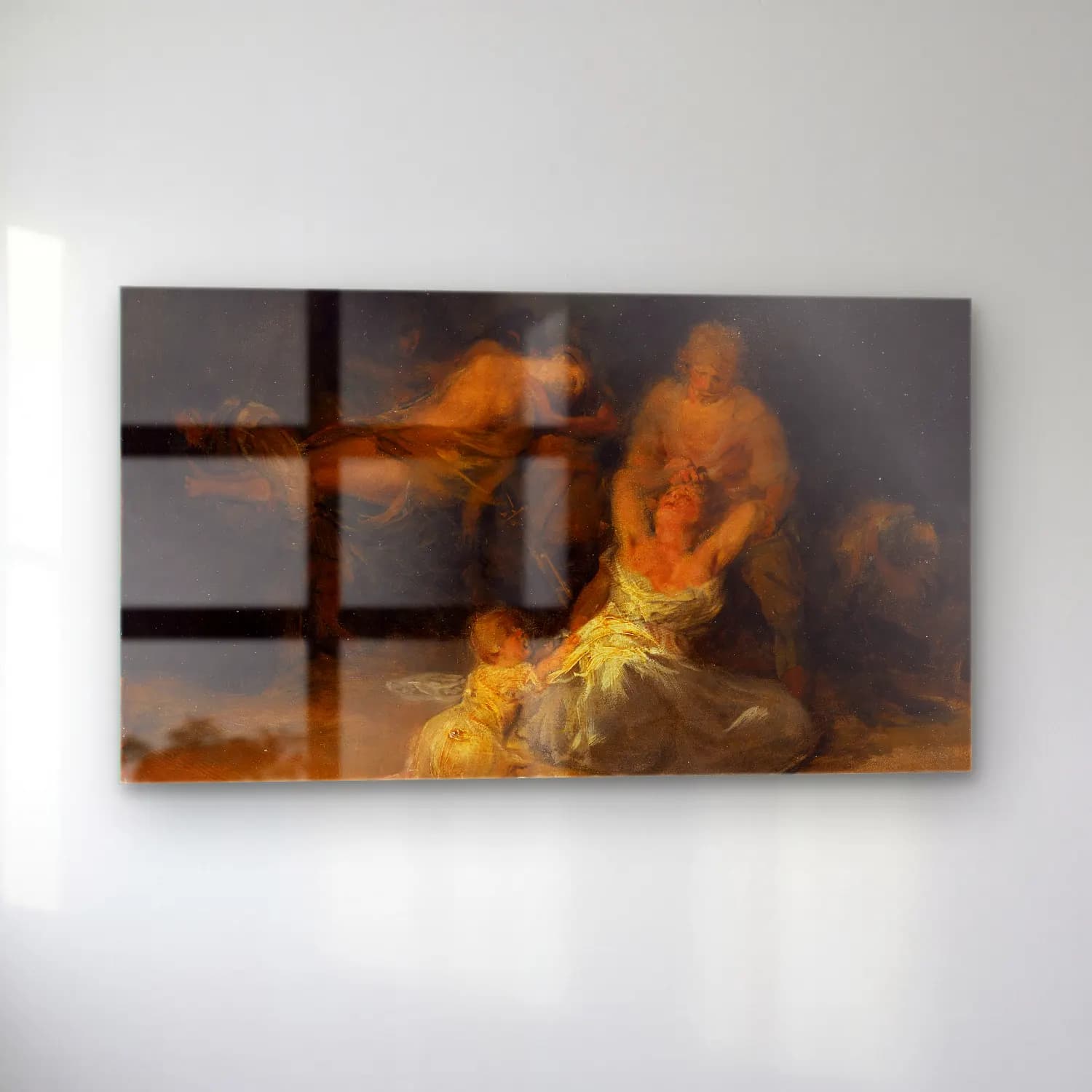 Francisco de Goya – Act of Violence against Two Women cam tablo — sol açıdan görünüm