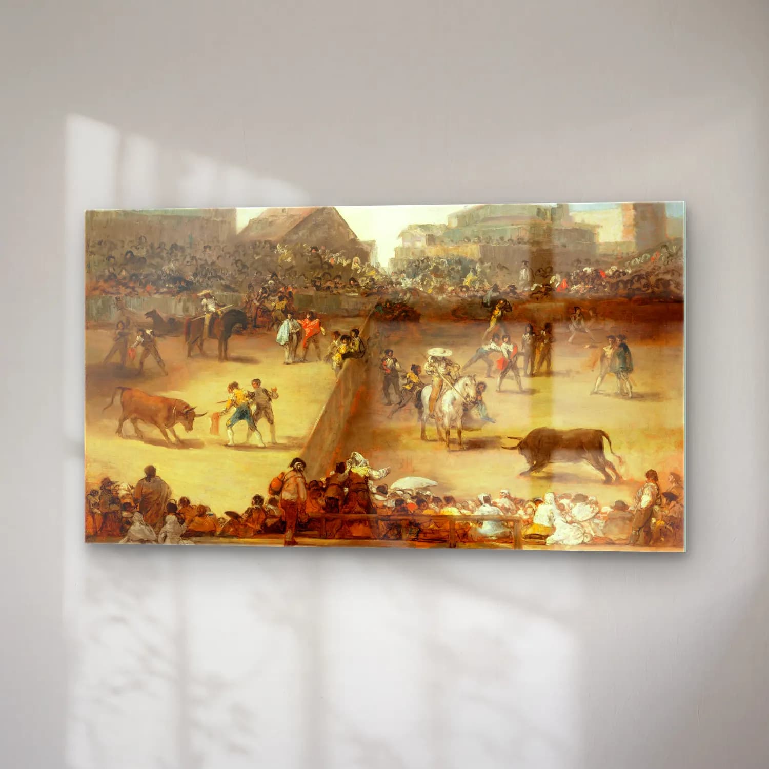 Francisco de Goya – Bullfight in a Divided Ring cam tablo — sağ açıdan görünüm