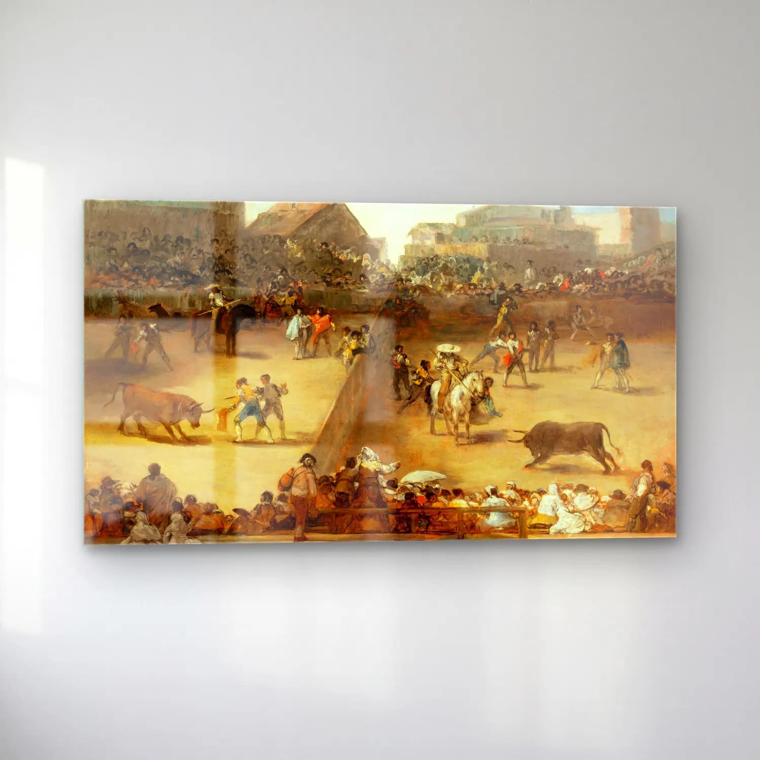 Francisco de Goya – Bullfight in a Divided Ring cam tablo — sol açıdan görünüm