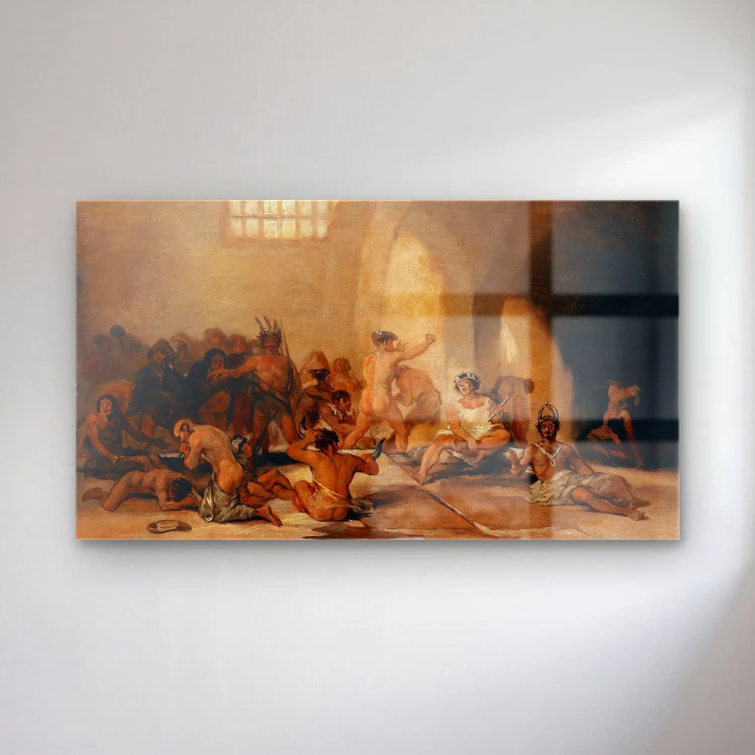 Francisco de Goya – Madhouse (after 1794) cam tablo — Francisco de Goya – Madhouse (after 1794) — yağlı boya mitolojik sahne