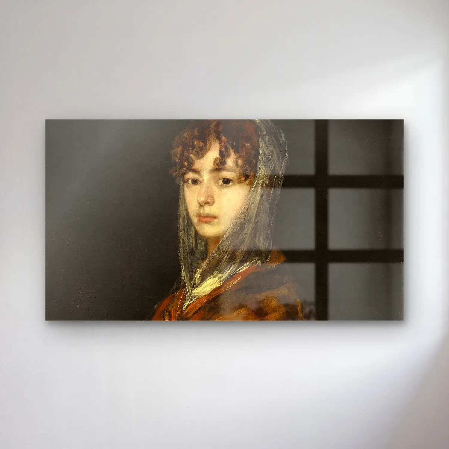 Francisco de Goya – Señora Sabasa Garcia cam tablo — Francisco de Goya – Señora Sabasa Garcia — yağlı boya kadın portresi