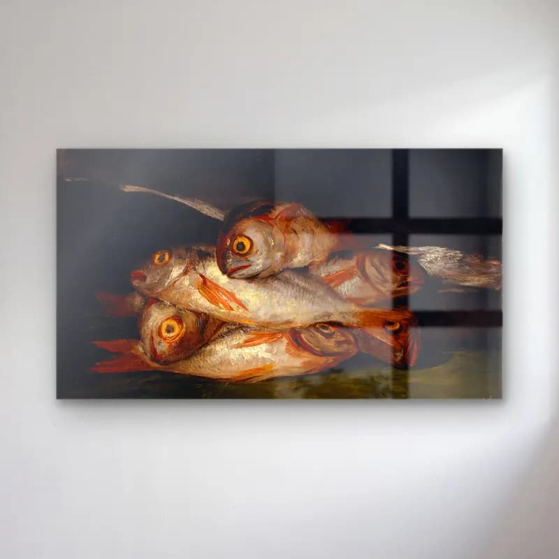 Francisco de Goya – Still Life With Golden Bream cam tablo — Francisco de Goya – Still Life With Golden Bream — yağlı boya balık