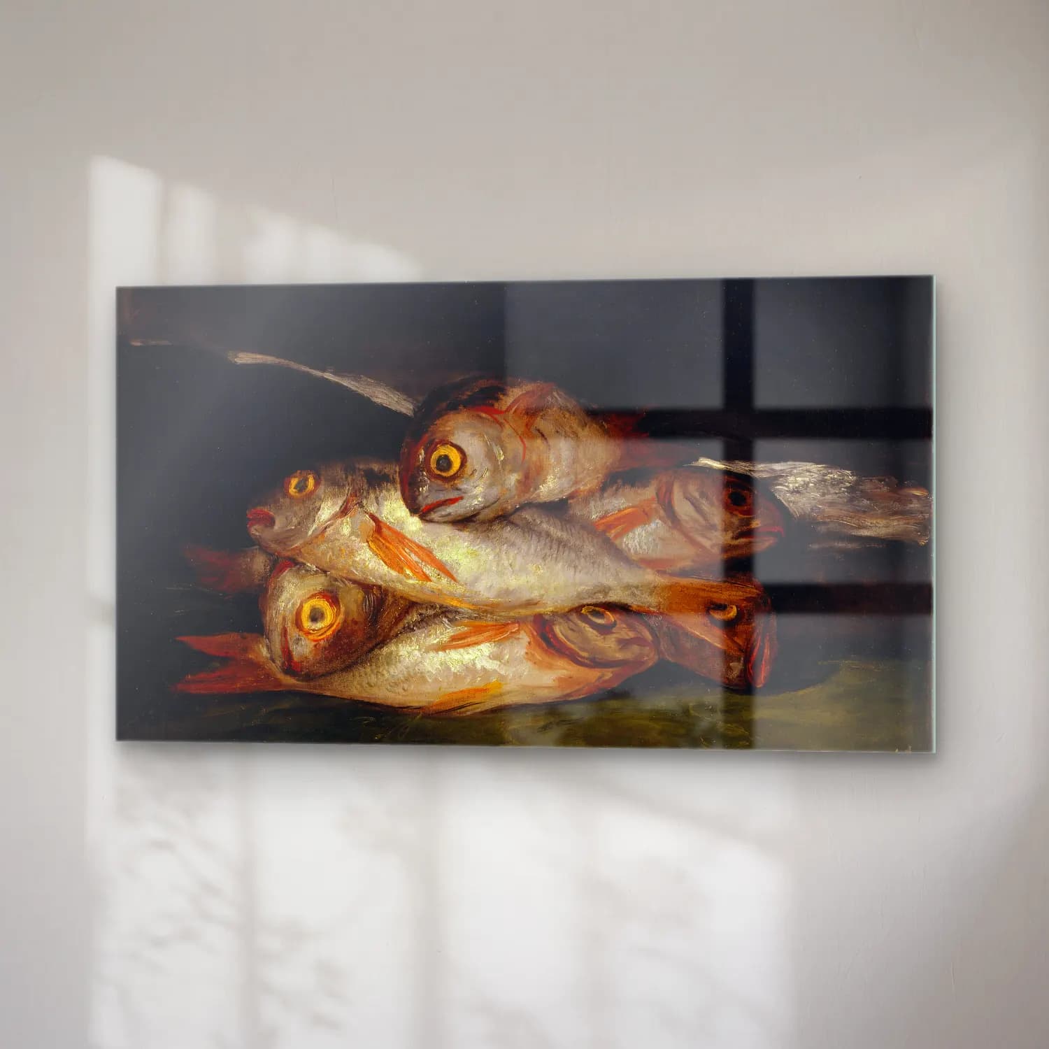 Francisco de Goya – Still Life With Golden Bream cam tablo — sağ açıdan görünüm