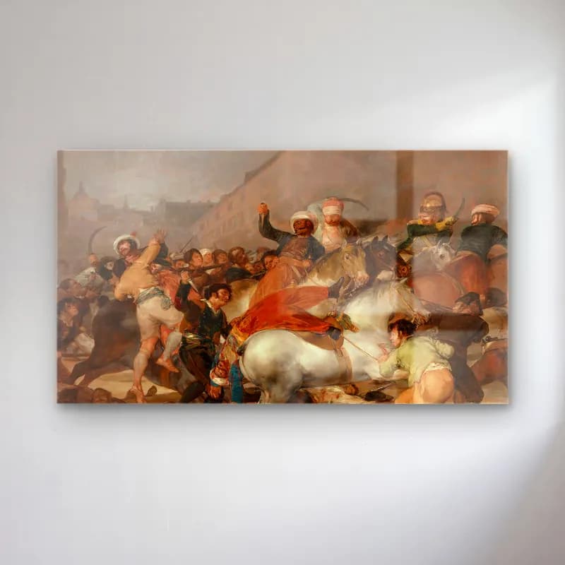 Francisco de Goya – The Charge of the Mamelukes cam tablo — Francisco de Goya – The Charge of the Mamelukes — empresyonist savaş sahnesi
