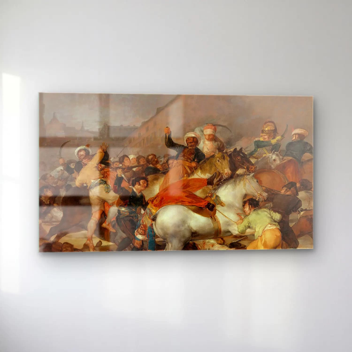 Francisco de Goya – The Charge of the Mamelukes cam tablo — sol açıdan görünüm