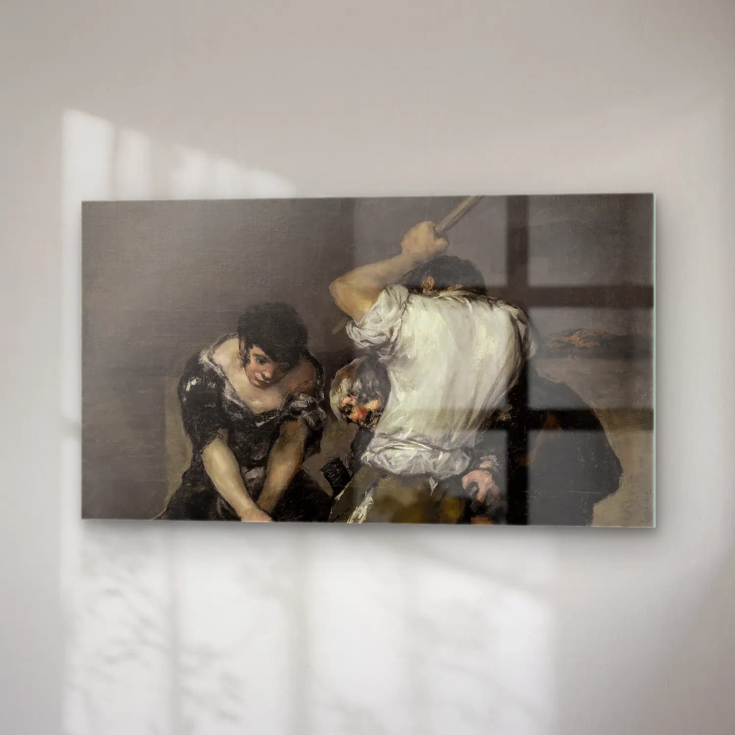 Francisco de Goya – The Forge (circa 1815-1820) cam tablo — sağ açıdan görünüm