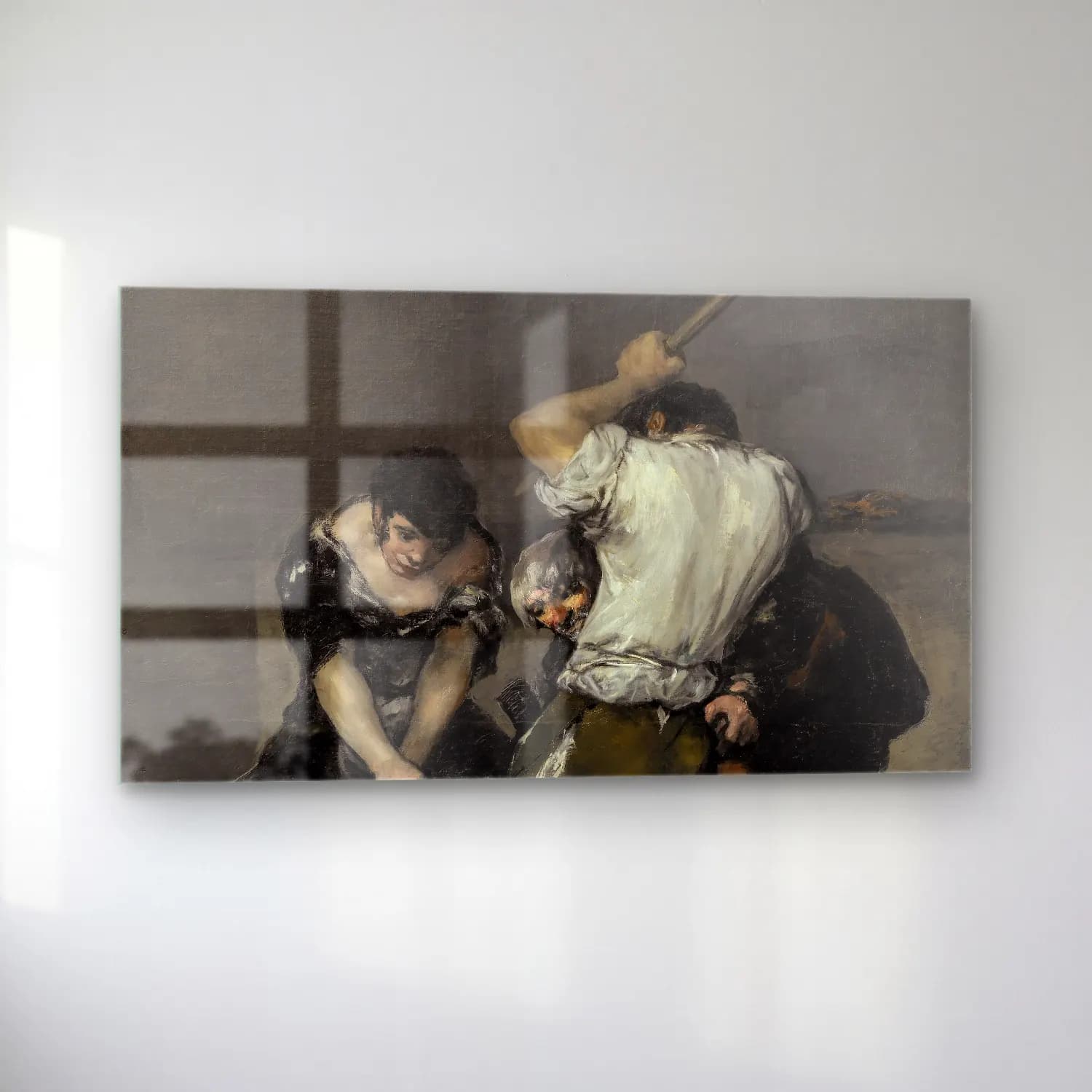 Francisco de Goya – The Forge (circa 1815-1820) cam tablo — sol açıdan görünüm