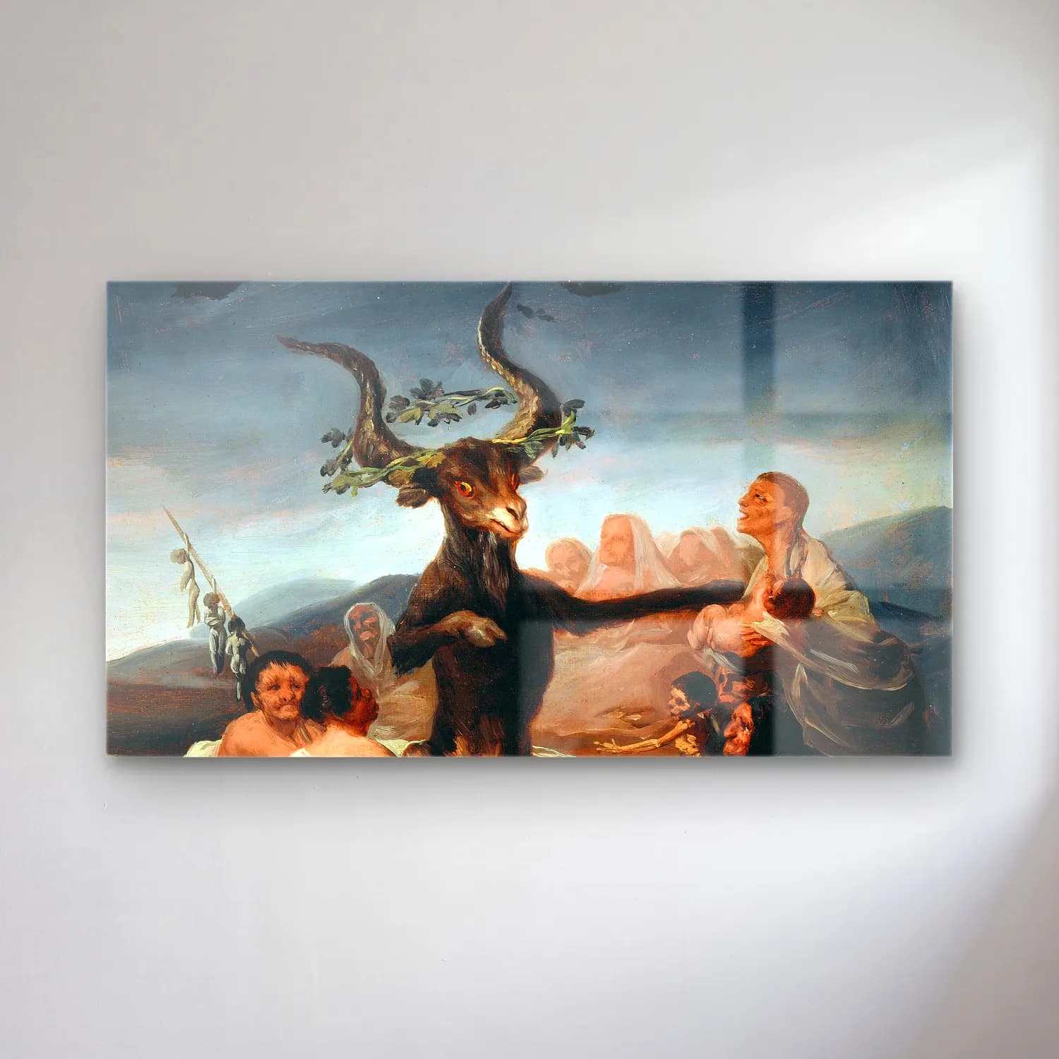Francisco de Goya – The Sabbath of witches cam tablo — Francisco de Goya – The Sabbath of witches — vintage mitolojik sahne