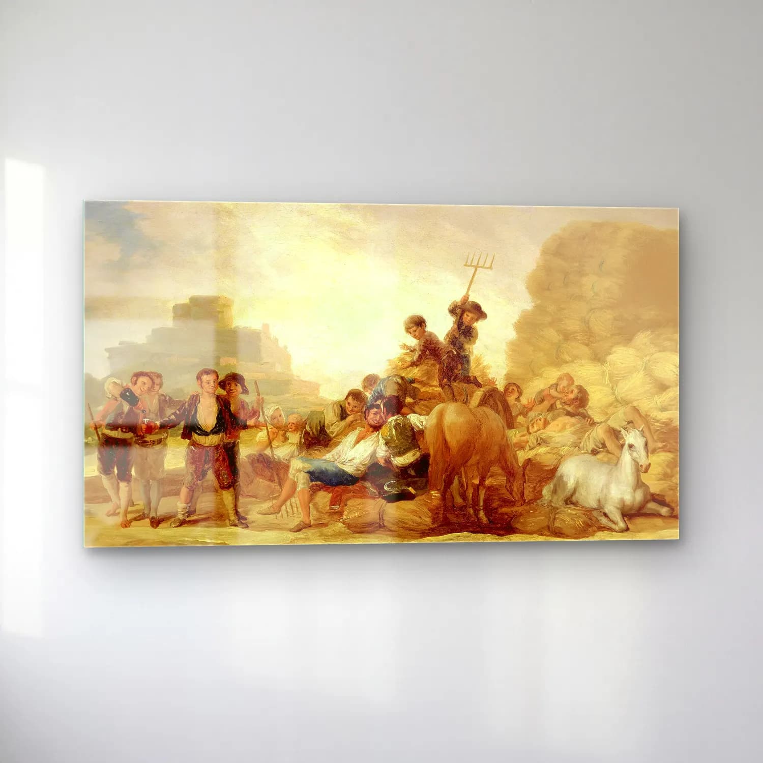 Francisco de Goya – The Threshing Floor cam tablo — sol açıdan görünüm