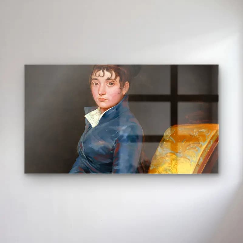 Francisco de Goya – Thérèse Louise de Sureda cam tablo — Francisco de Goya – Thérèse Louise de Sureda — yağlı boya kadın portresi