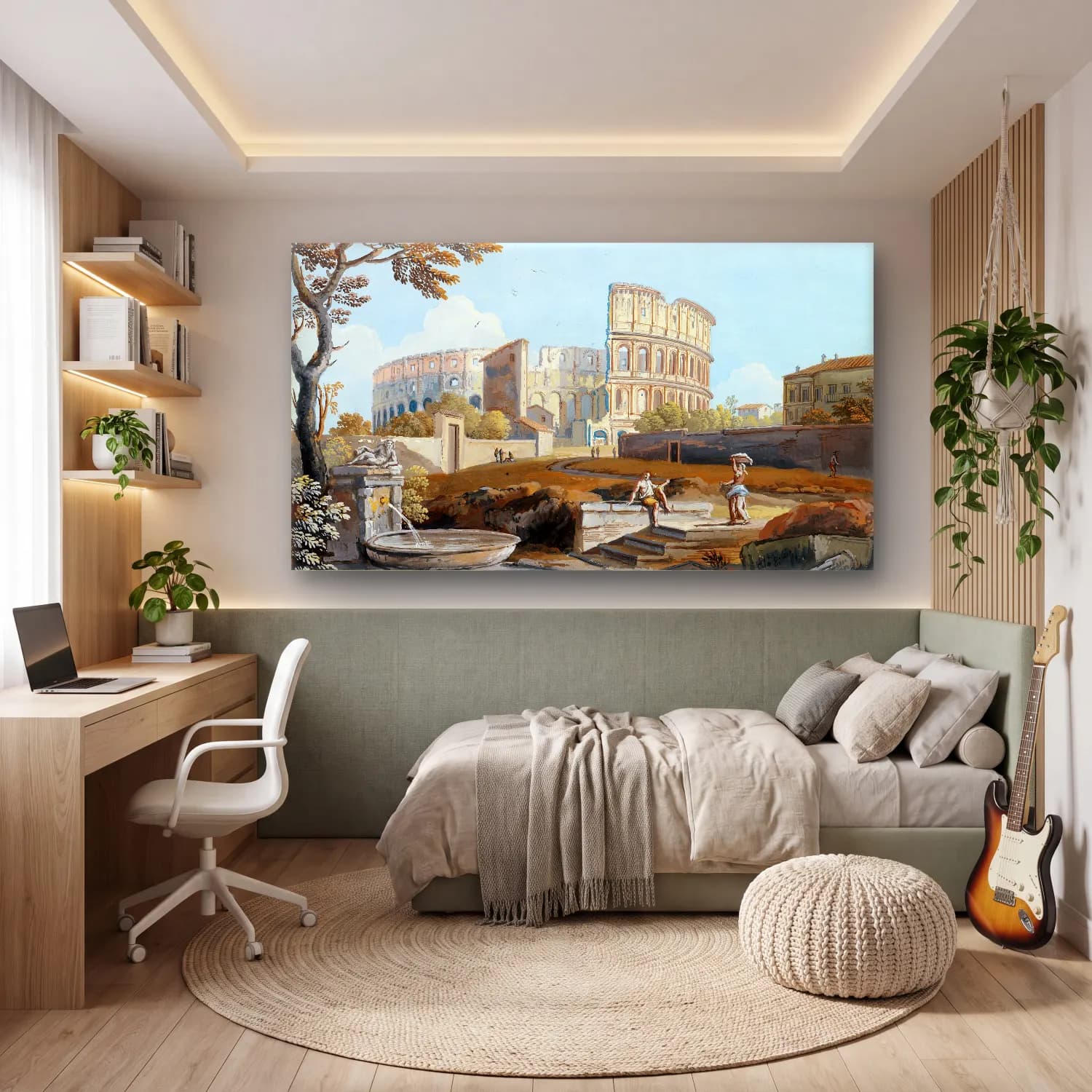Giovanni Battista Busiri – The Colosseum, Rome cam tablo — genç odasında