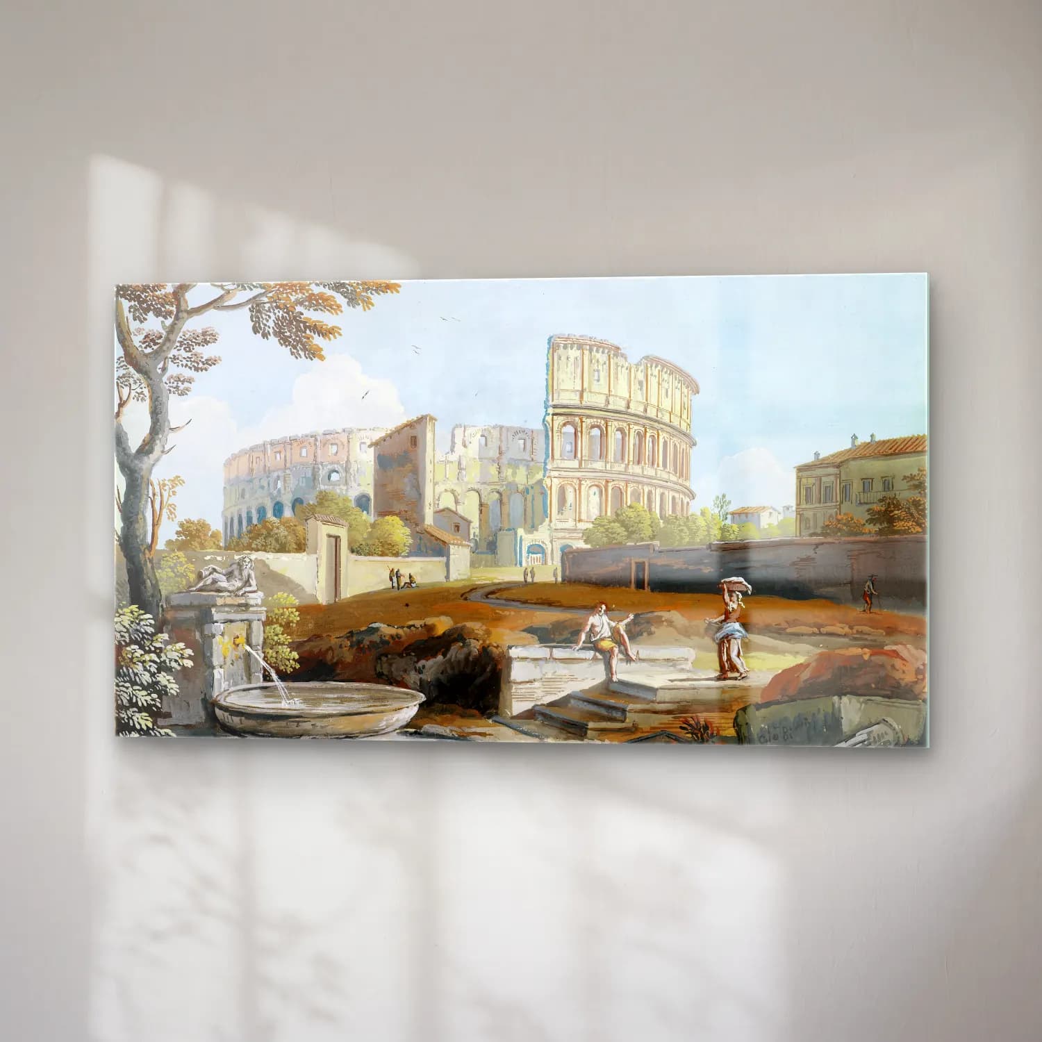 Giovanni Battista Busiri – The Colosseum, Rome cam tablo — sağ açıdan görünüm