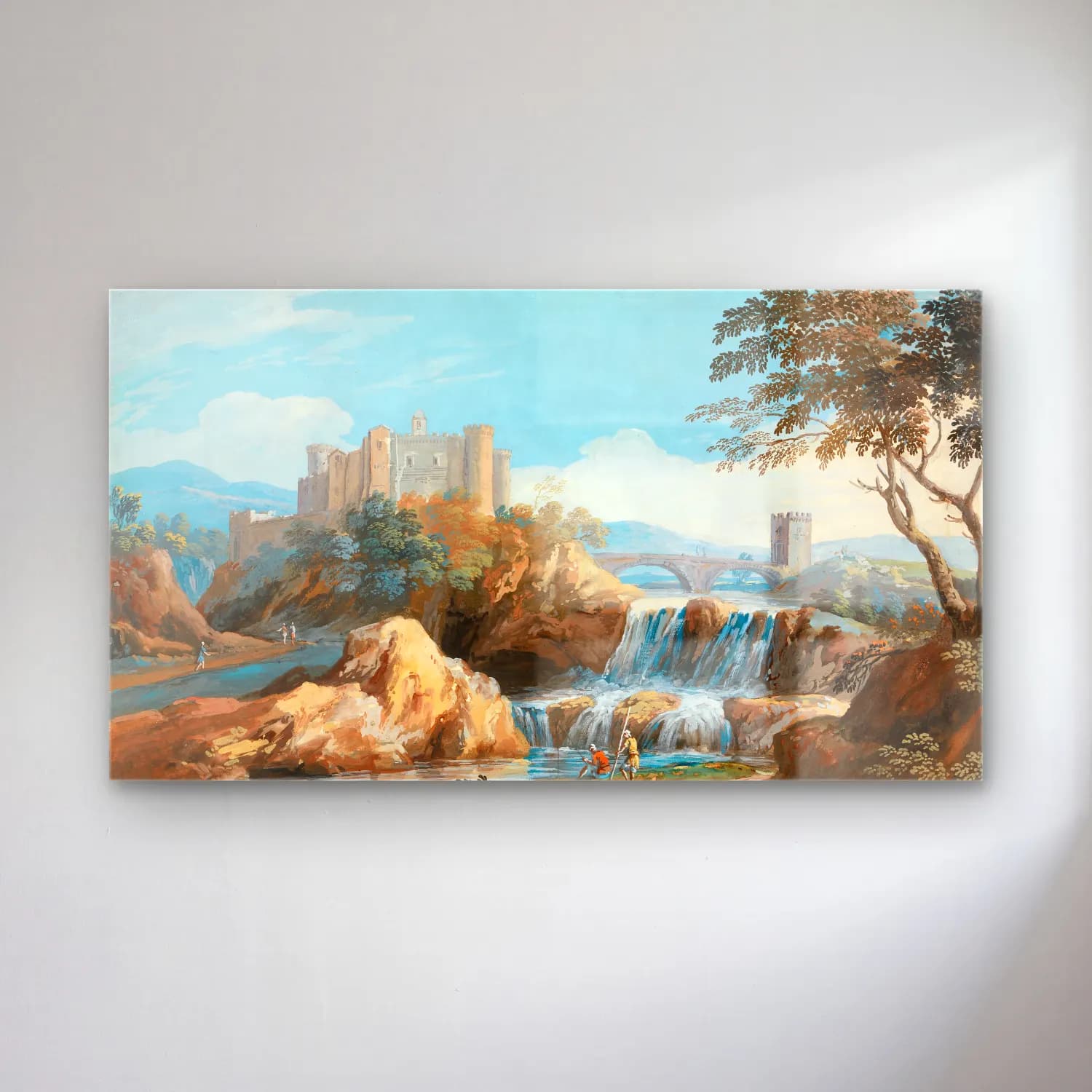 Giovanni Battista Busiri – The Orsini Castle, Bracciano cam tablo — Giovanni Battista Busiri – The Orsini Castle, Bracciano — vintage şato