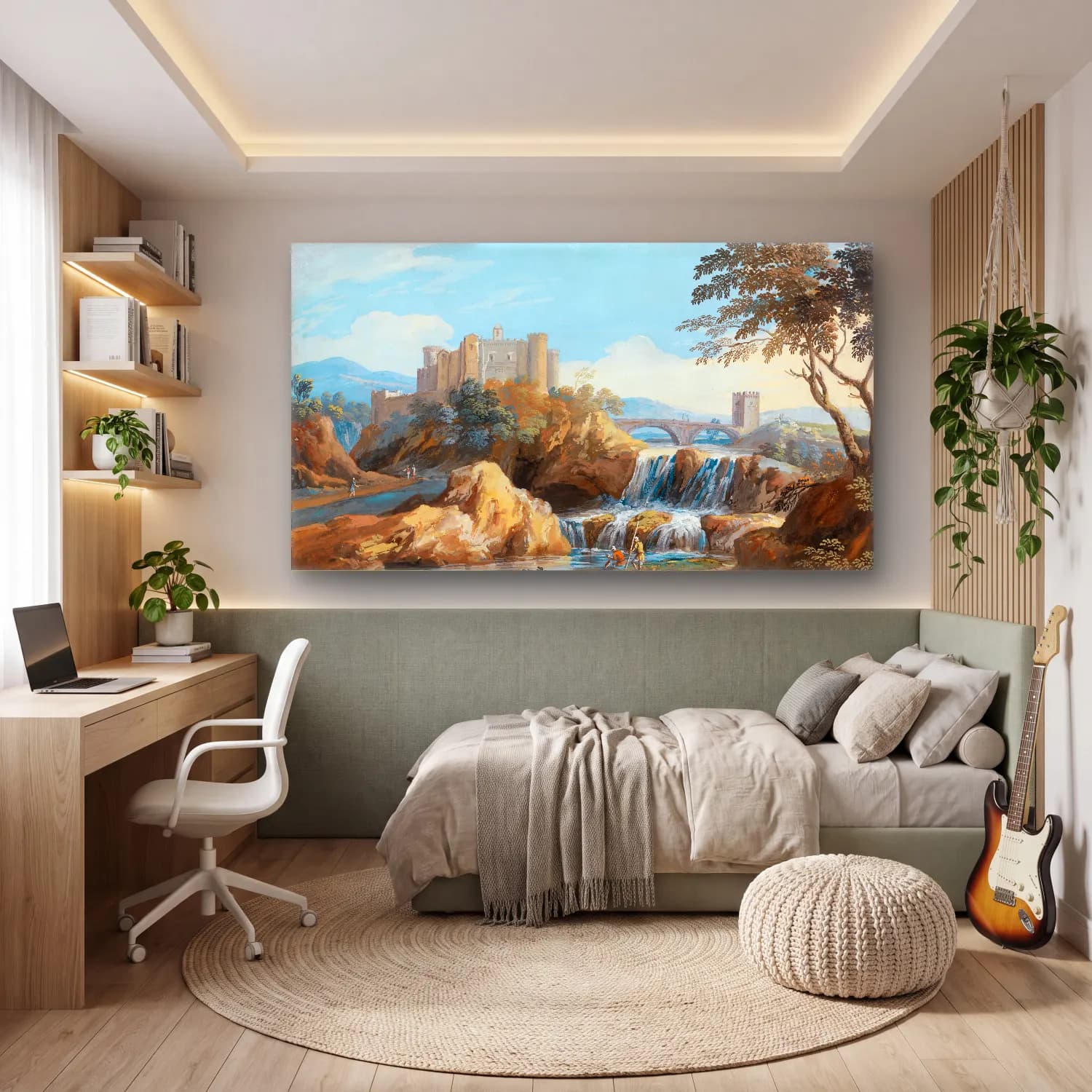 Giovanni Battista Busiri – The Orsini Castle, Bracciano cam tablo — genç odasında
