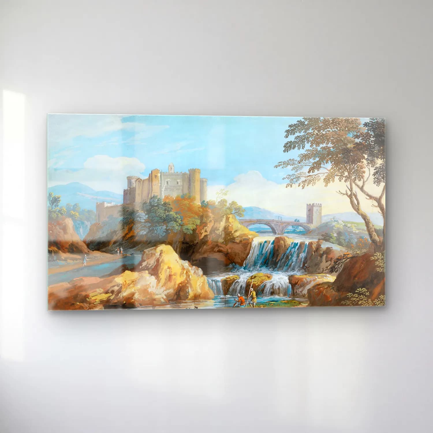 Giovanni Battista Busiri – The Orsini Castle, Bracciano cam tablo — sol açıdan görünüm