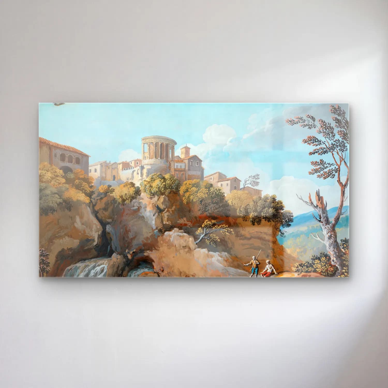 Giovanni Battista Busiri – The Temple of Vesta, Tivoli cam tablo — Giovanni Battista Busiri – The Temple of Vesta, Tivoli — yağlı boya antik kalıntılar