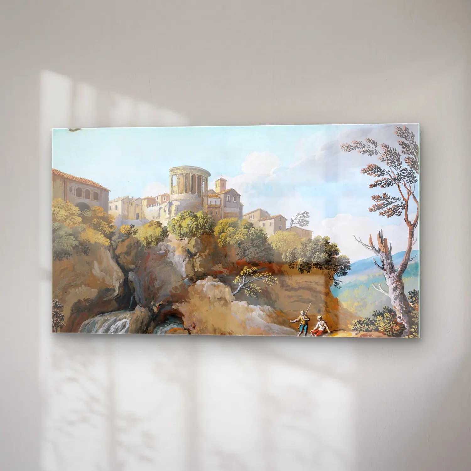 Giovanni Battista Busiri – The Temple of Vesta, Tivoli cam tablo — sağ açıdan görünüm