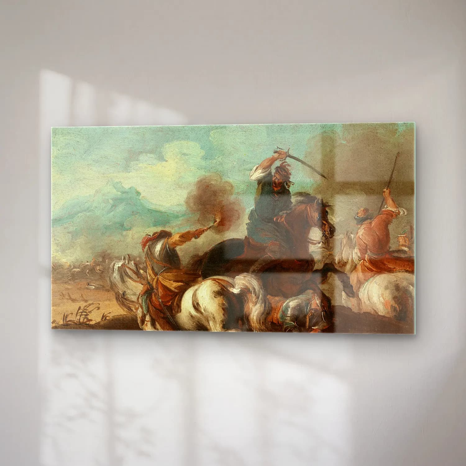 Giuseppe Zais – Battle Scene cam tablo — sağ açıdan görünüm
