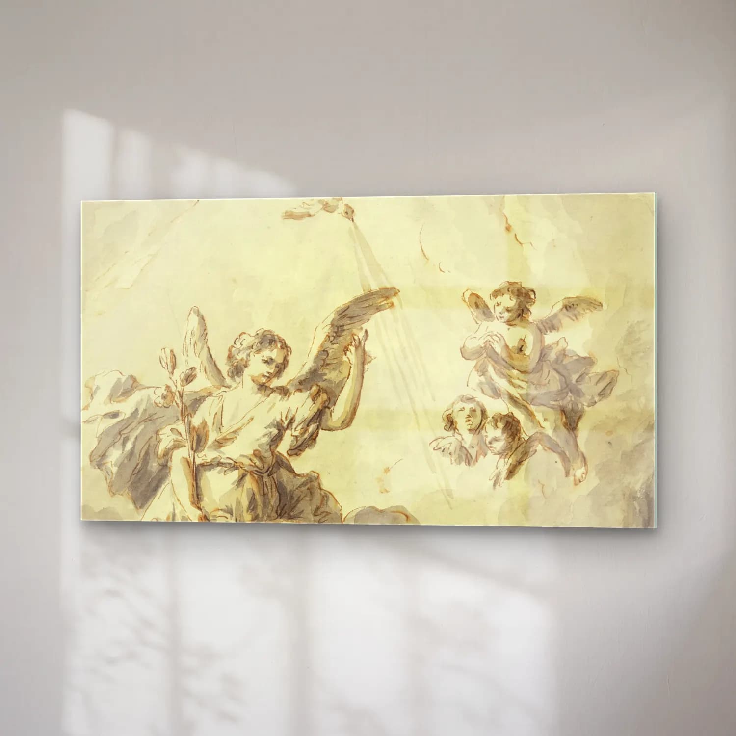 Giuseppe Zais – The Annunciation (mid-18th century) cam tablo — sağ açıdan görünüm