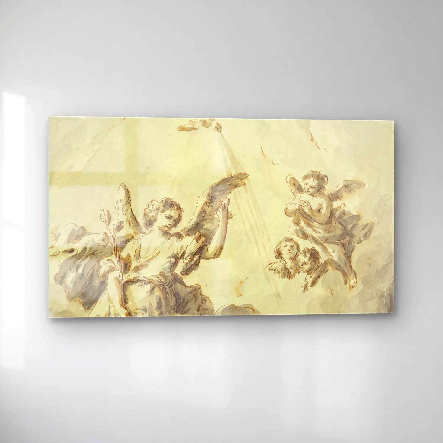 Giuseppe Zais – The Annunciation (mid-18th century) cam tablo — sol açıdan görünüm