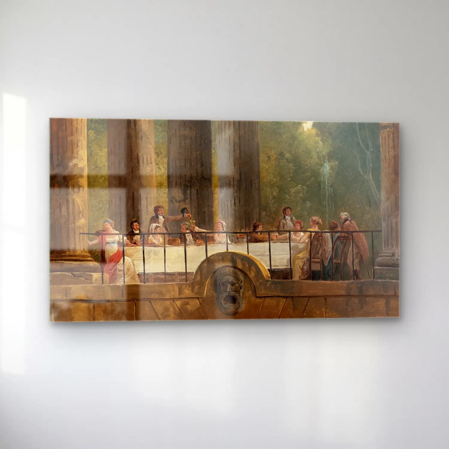 Hubert Robert – A Banquet in the Ruins of a Temple cam tablo — sol açıdan görünüm