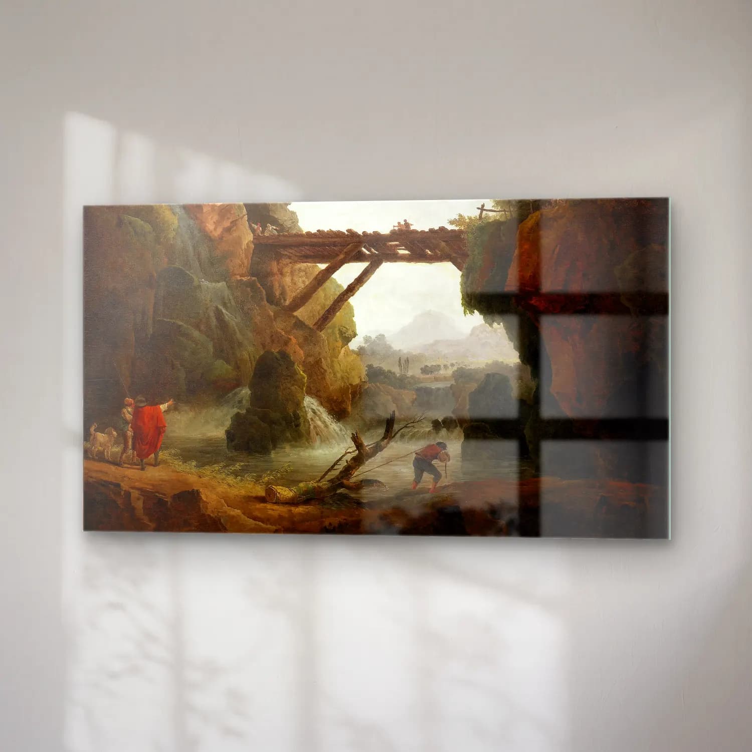 Hubert Robert – Fantastic View of Tivoli cam tablo — sağ açıdan görünüm