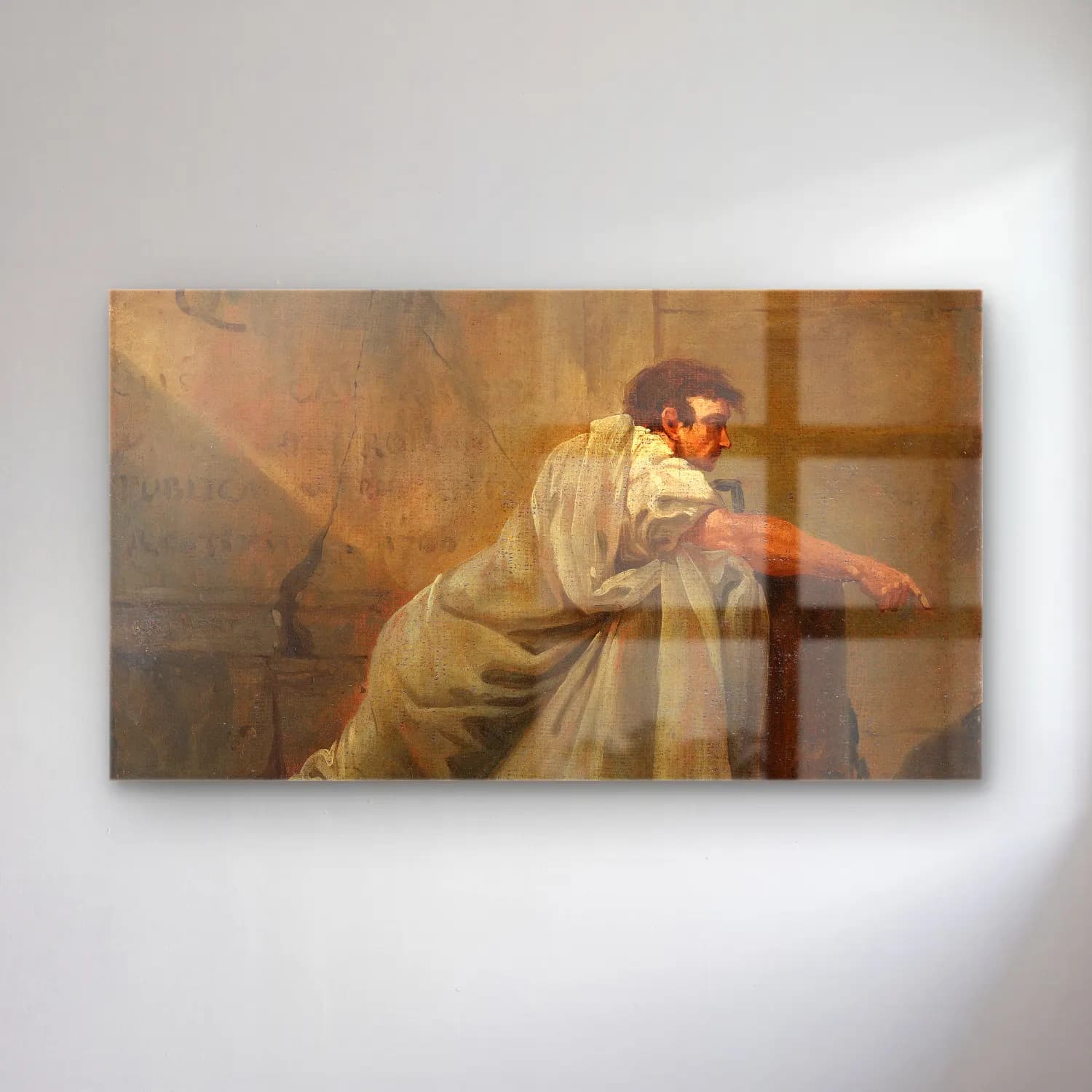 Hubert Robert – Orator in Prison cam tablo — Hubert Robert – Orator in Prison — yağlı boya erkek portresi