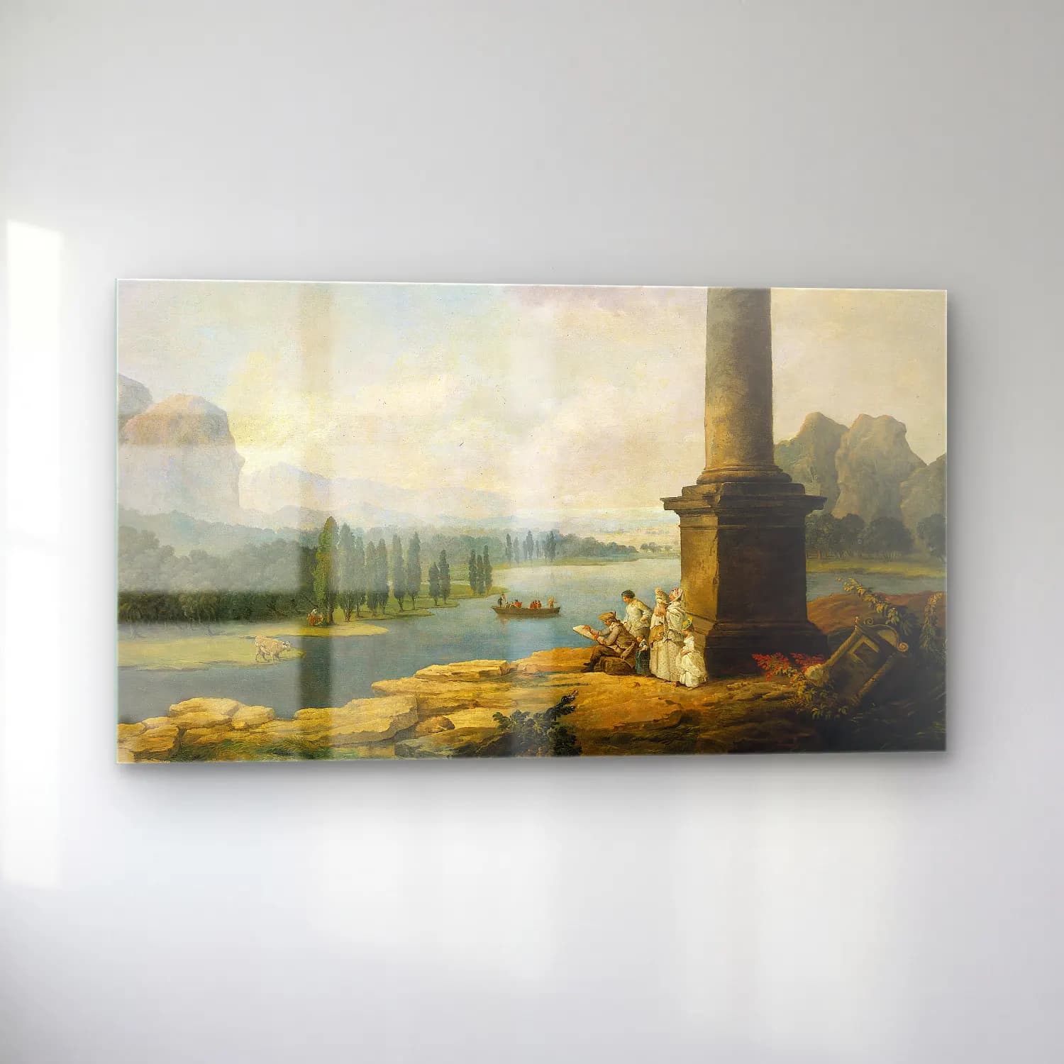 Hubert Robert – The Column cam tablo — sol açıdan görünüm