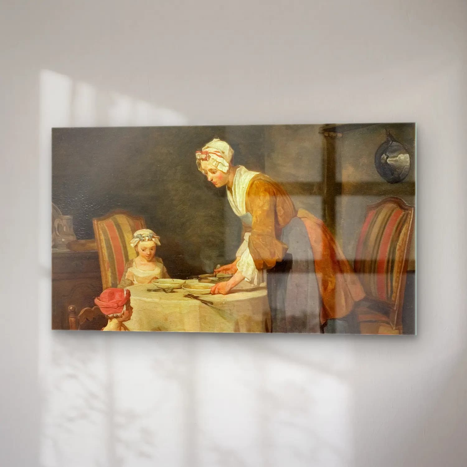 Vintage Anne ve Çocuk cam tablo — sağ açıdan görünüm