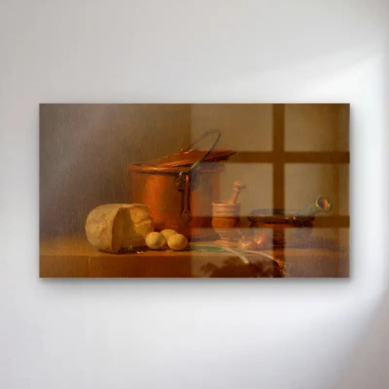 Yağlı Boya Mutfak Gereçleri No. 4 cam tablo — Yağlı Boya Mutfak Gereçleri No. 4 — yağlı boya mutfak gereçleri