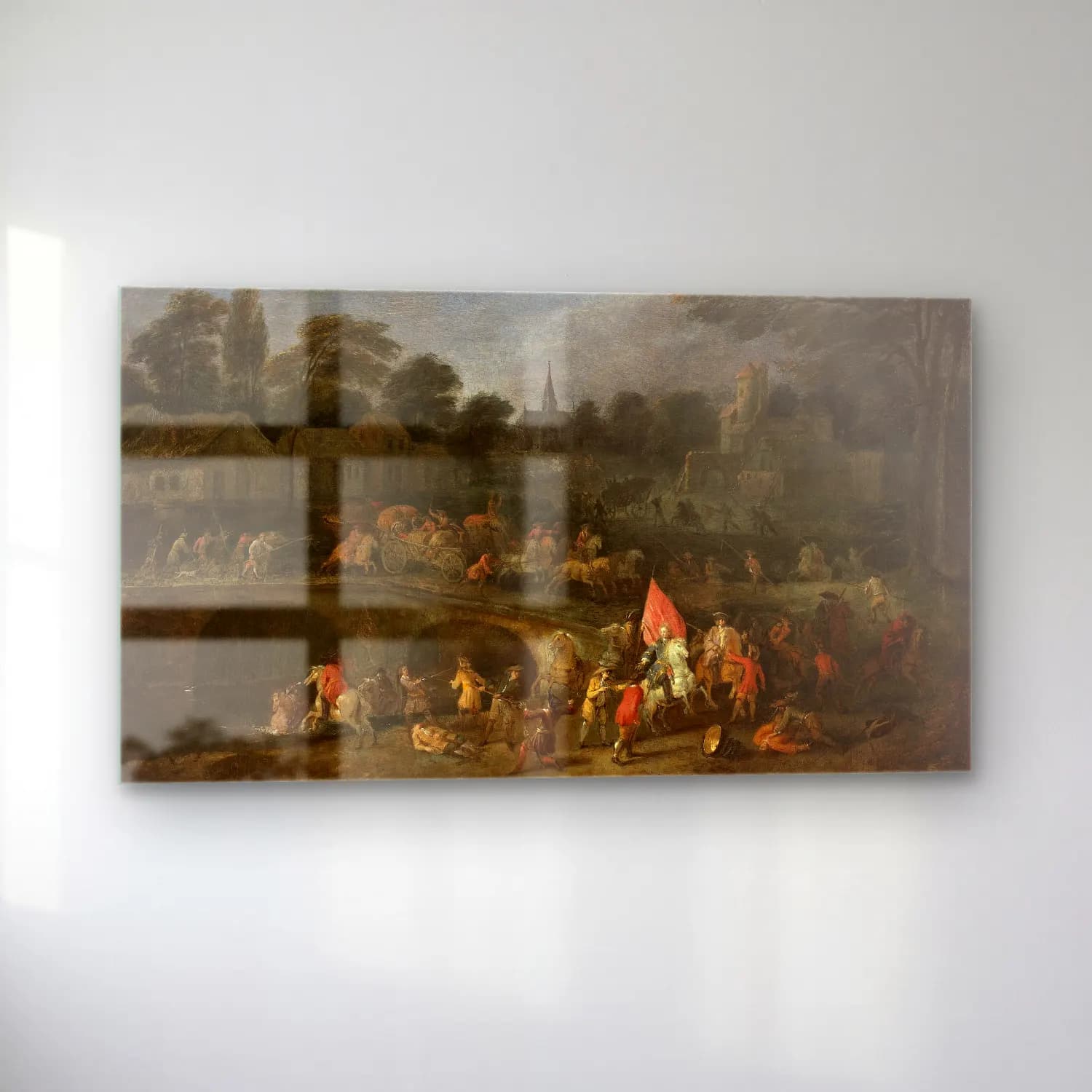 Jean-Antoine Watteau – La revanche des paysans cam tablo — sol açıdan görünüm