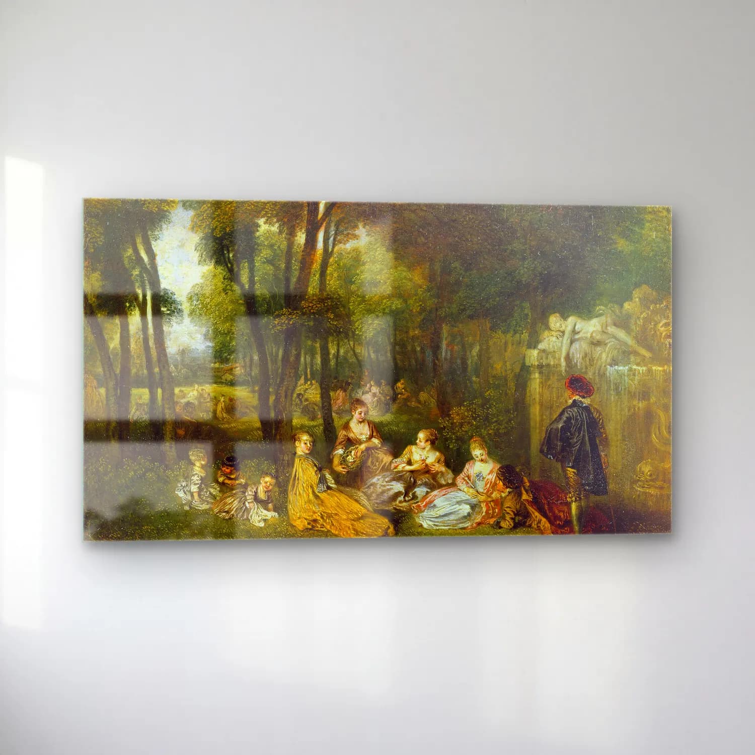 Jean-Antoine Watteau – Les Champs Elisées cam tablo — sol açıdan görünüm