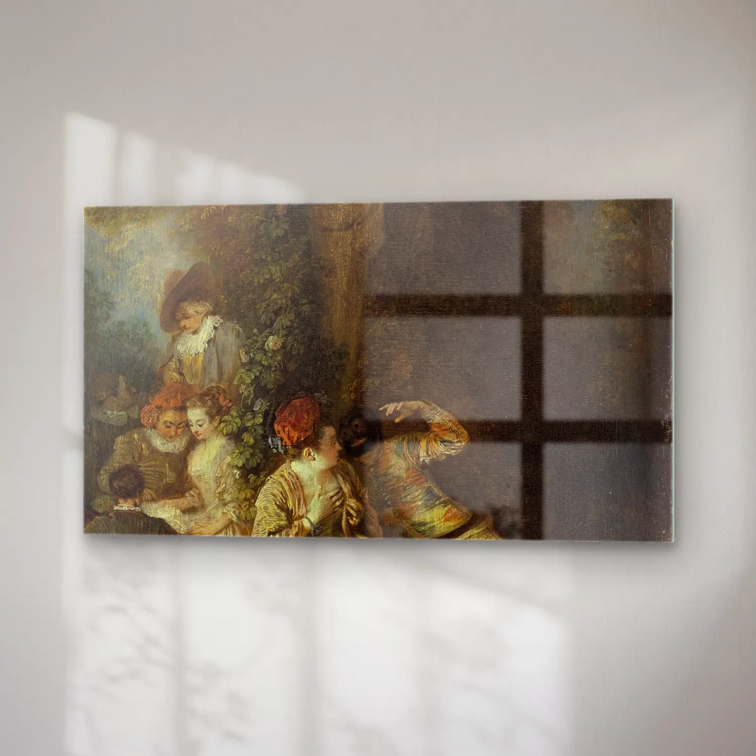 Jean-Antoine Watteau – Voulez vous triompher des Belles cam tablo — sağ açıdan görünüm