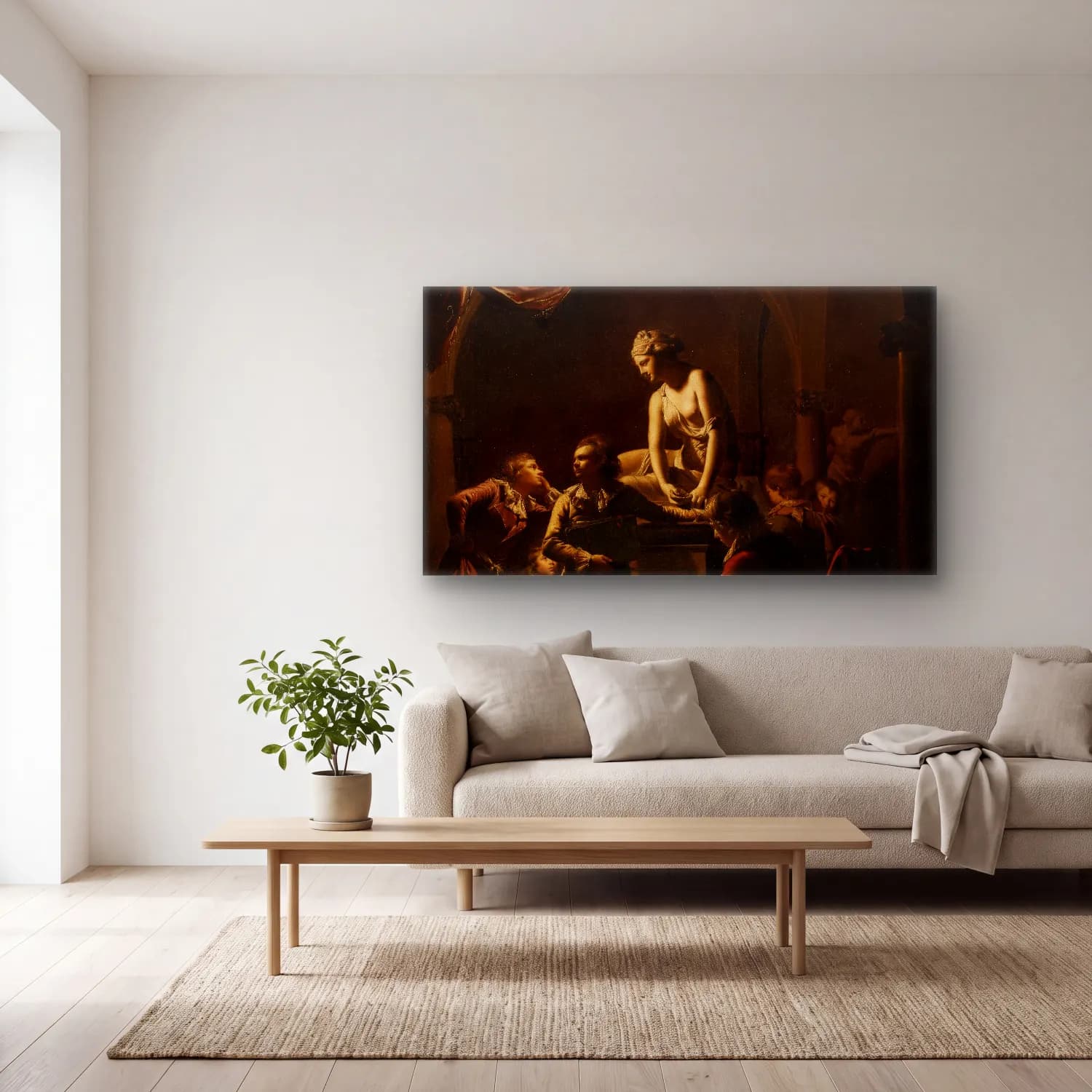 Joseph Wright – Academy cam tablo — açık renk salonda