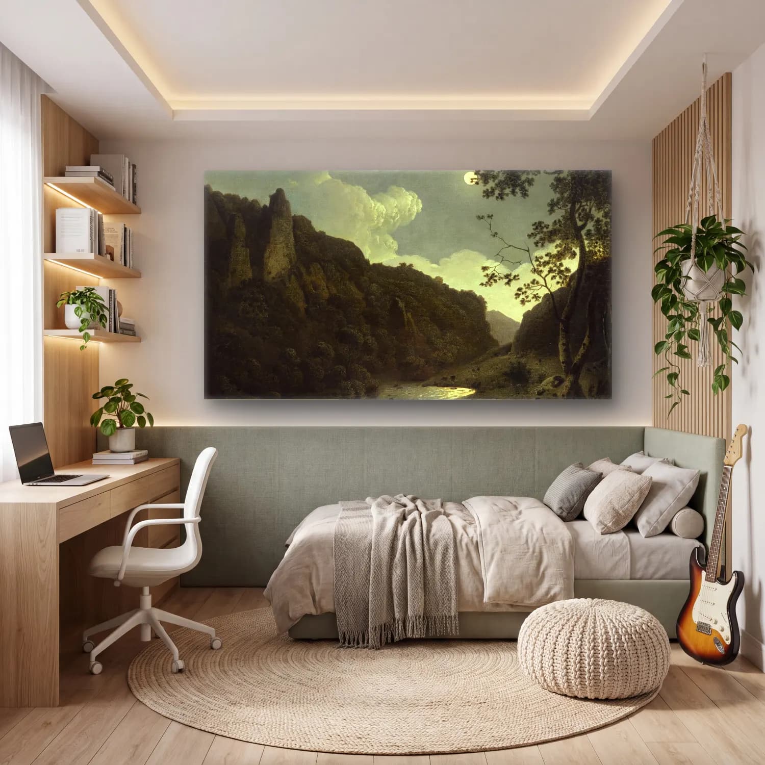 Joseph Wright – Dovedale cam tablo — genç odasında