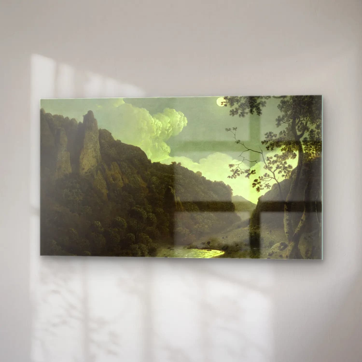 Joseph Wright – Dovedale cam tablo — sağ açıdan görünüm