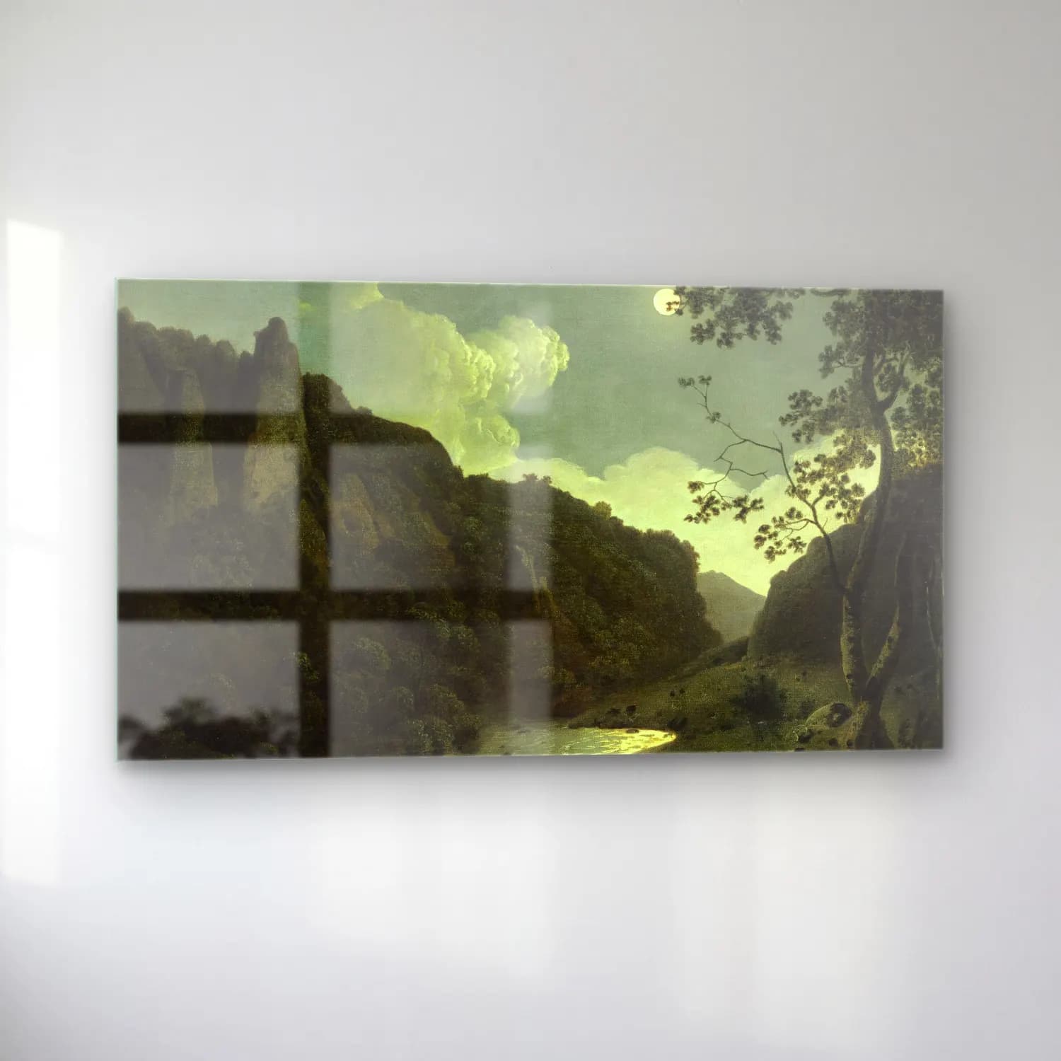 Joseph Wright – Dovedale cam tablo — sol açıdan görünüm