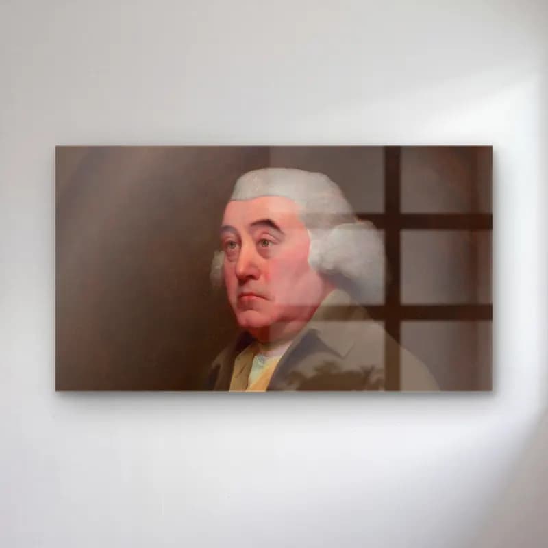 Joseph Wright – Dr. Richard Wright cam tablo — Joseph Wright – Dr. Richard Wright — yağlı boya erkek portresi