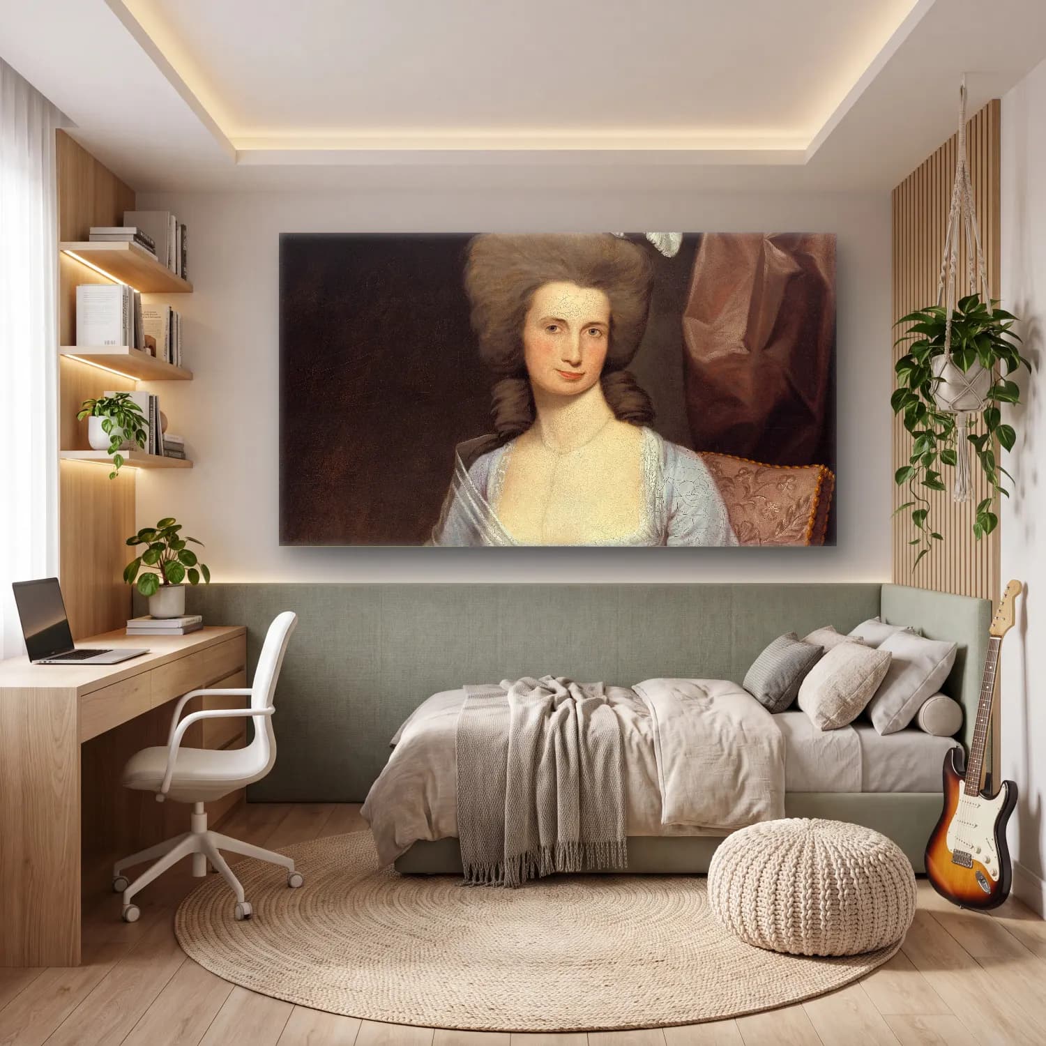 Joseph Wright – Elizabeth Stevens Carle cam tablo — genç odasında