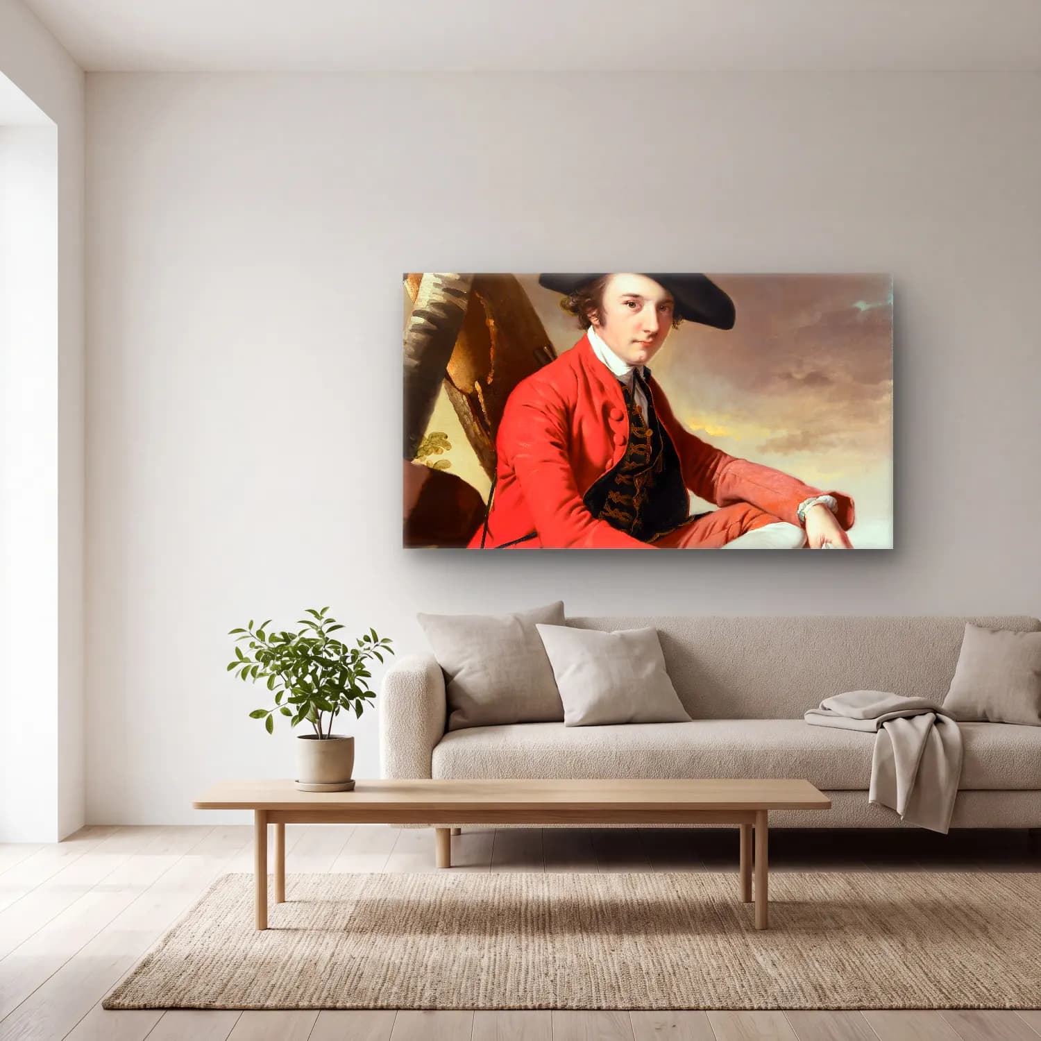 Joseph Wright – Fleetwood Hesketh cam tablo — açık renk salonda