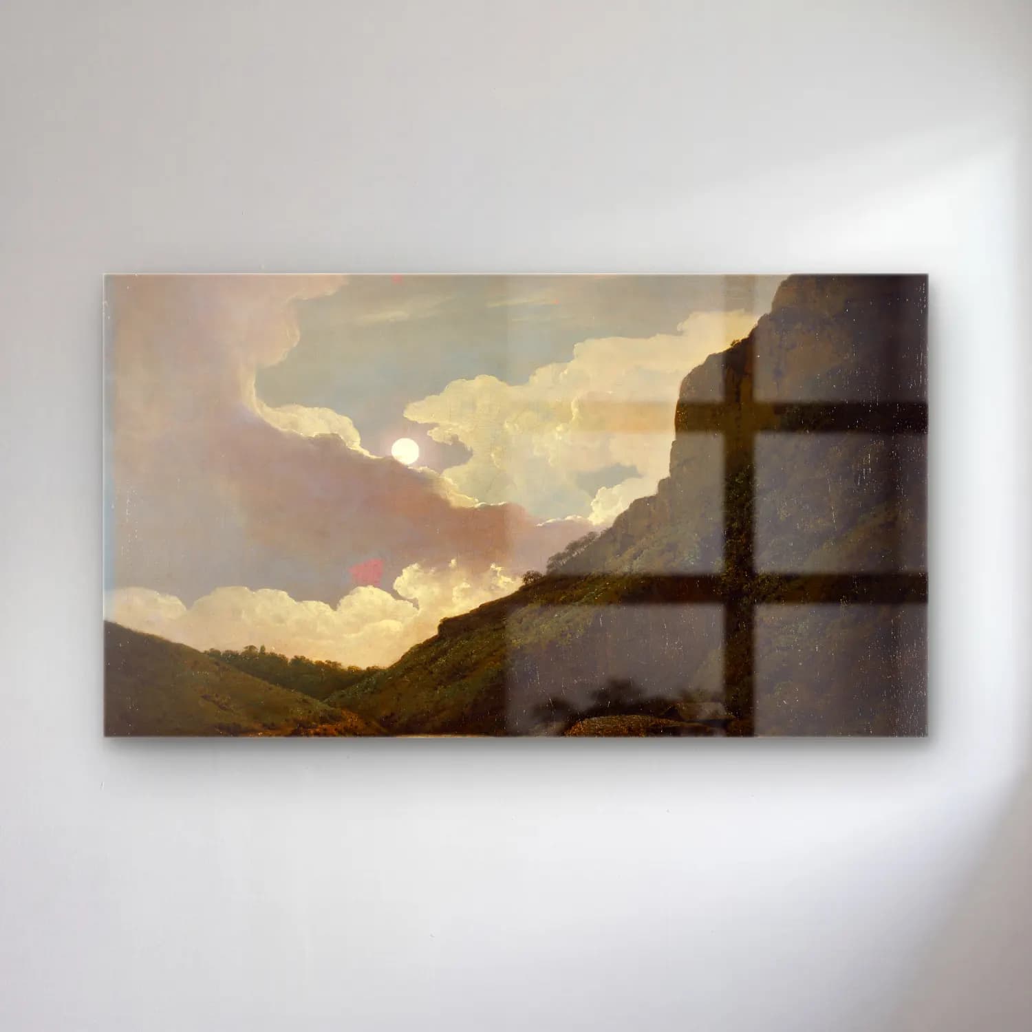 Joseph Wright – Matlock Tor cam tablo — Joseph Wright – Matlock Tor — yağlı boya ay ve gece