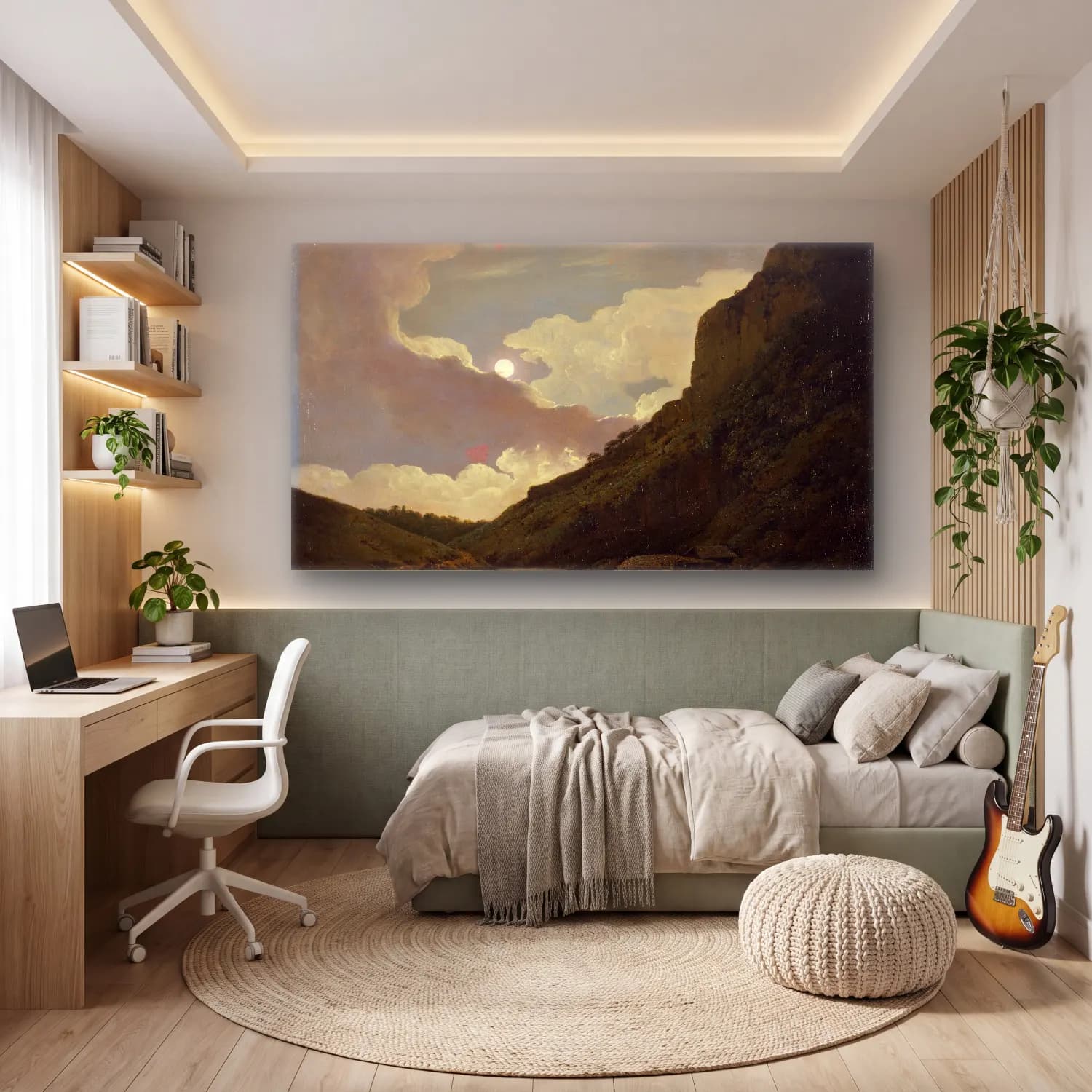 Joseph Wright – Matlock Tor cam tablo — genç odasında