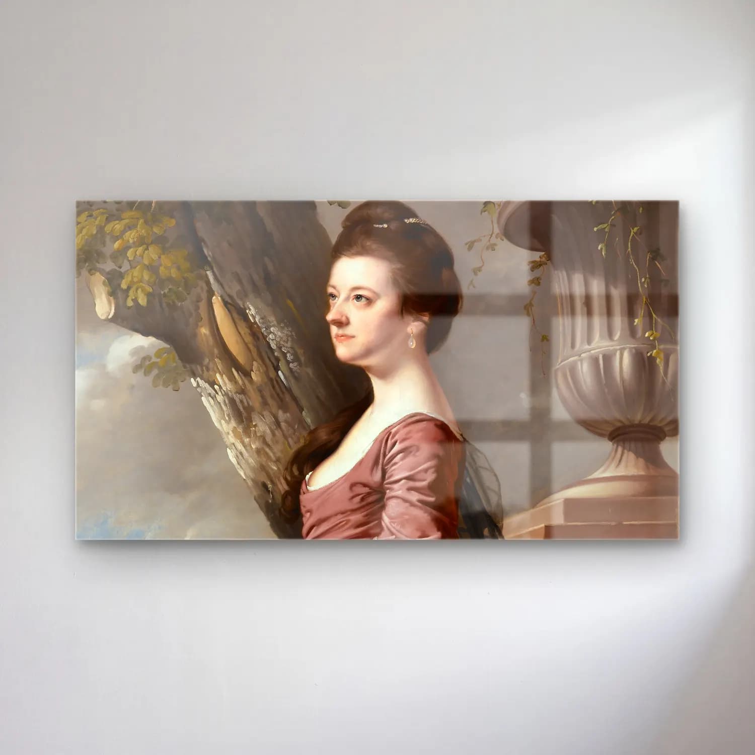 Joseph Wright – Mrs Frances Hesketh cam tablo — Joseph Wright – Mrs Frances Hesketh — yağlı boya kadın portresi