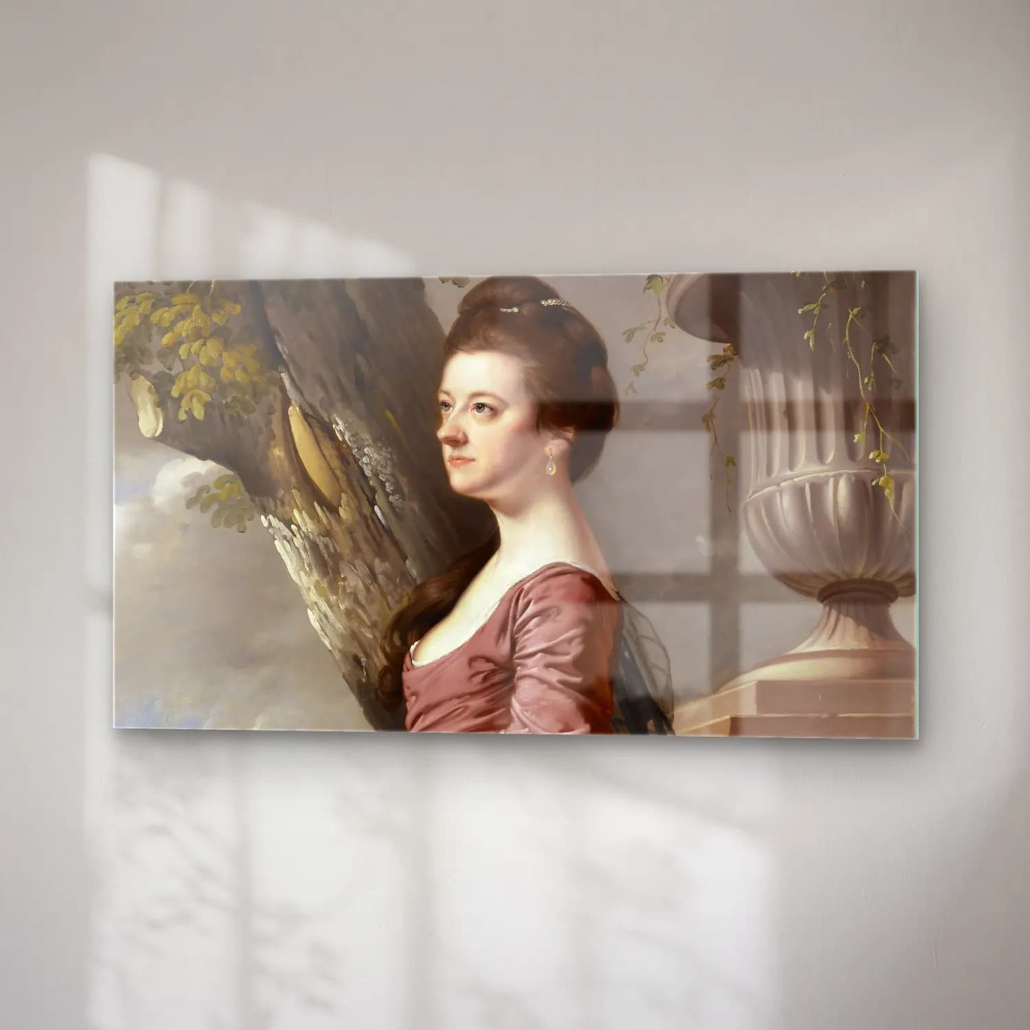 Joseph Wright – Mrs Frances Hesketh cam tablo — sağ açıdan görünüm
